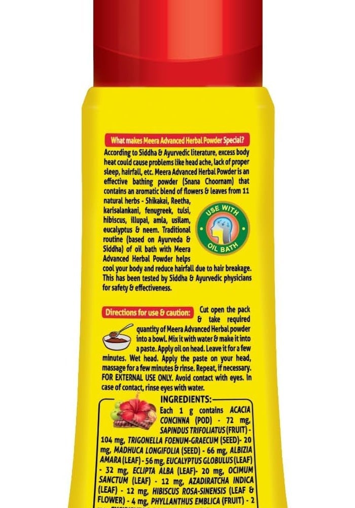 Meera Herbal Hair Wash Powder, 120 gm - Image 4