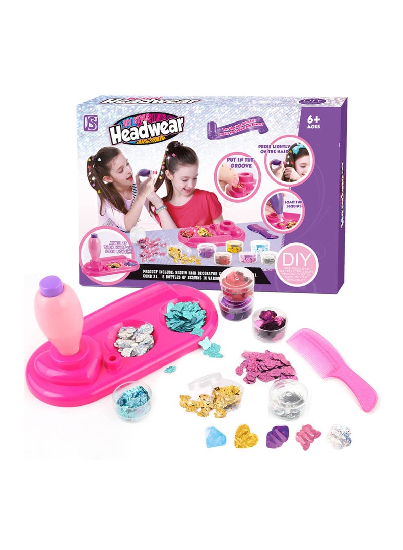 Hair Gem Stamper Kit, Effortless Hair Decoration Tool with Sparkling Glitter Sequins, 5 Unique Styles for Stunning Hair Makeovers Perfect for Parties and Special Occasions  - Image 1
