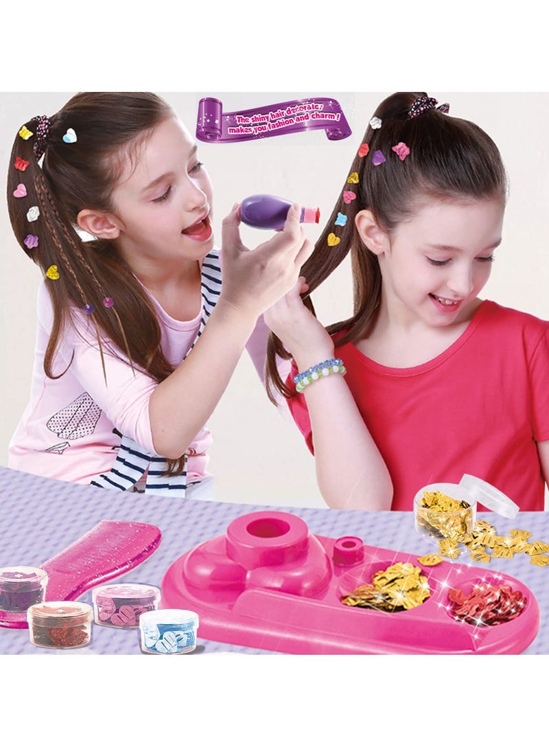 Hair Gem Stamper Kit, Effortless Hair Decoration Tool with Sparkling Glitter Sequins, 5 Unique Styles for Stunning Hair Makeovers Perfect for Parties and Special Occasions  - Image 2