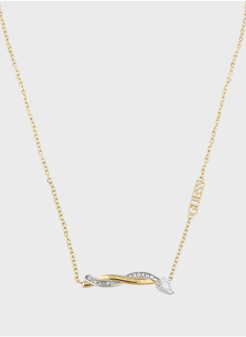 جس Jubn05066Jwygrht/U 16-18 Inch Twist Necklace