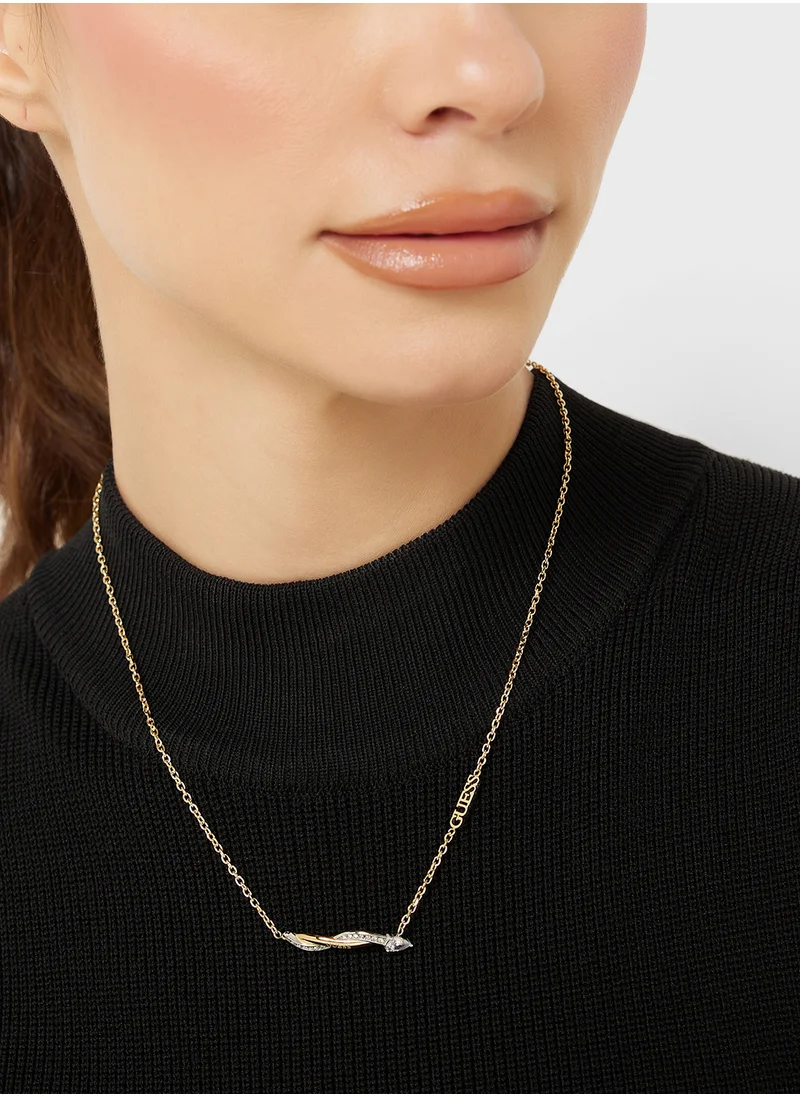 GUESS Jubn05066Jwygrht/U 16-18 Inch Twist Necklace