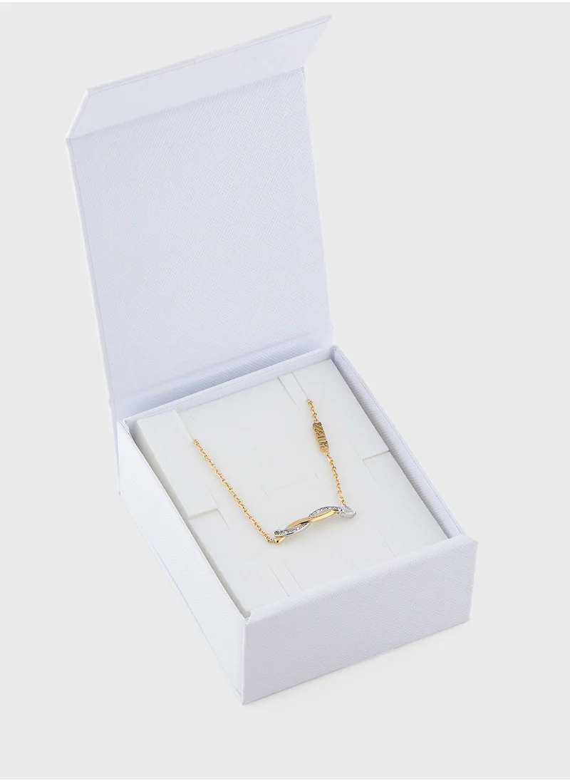 GUESS Jubn05066Jwygrht/U 16-18 Inch Twist Necklace