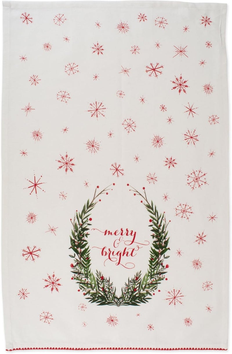 DII Christmas Kitchen Towel Set, Floral Tea Towels for Baking, Cleaning, Entertainment & Cooking, 18x28, Noel, 2 Piece - Image 3