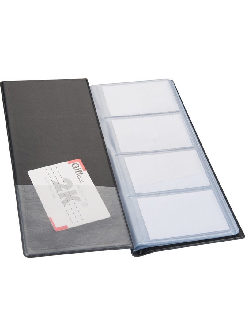 2K Biala 4 Rows 160 Card Capacity Business Card Holder 12 x 26 cm Black  - Image 2