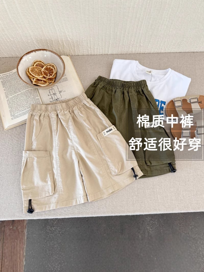 8040 Kidsren'S Clothing Boys Summer Shorts Boys Summer Medium Pants Thin Summer Casual Pants - Image 2