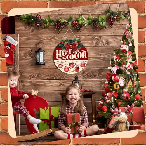 Vicenpal Interchangeable Welcome Sign for Front Door with 17 Magnetic Icons, Wooden Seasonal Front Porch Door Decor with 4 Seasonal Wreaths and 17 Changeable Icons for Holiday Party(Black) - Image 2
