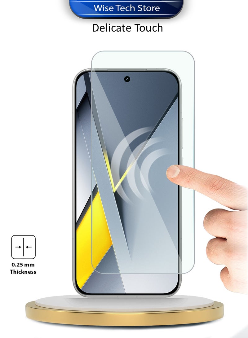 دبليو تيك حامي شاشة زجاجي مقسّى من طراز WTech Premium Series بحواف منحنية 9H 2.5D لجهاز Xiaomi Poco F8 Pro 5G 2025 (MSG9CN) - شفاف - Image 4