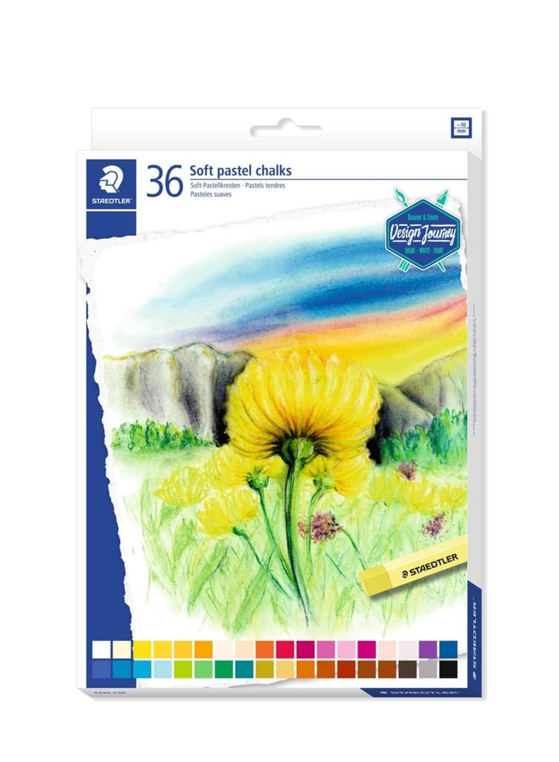 STAEDTLER 36-Piece Karat Premium Quality Soft Pastel Chalks Set In Heavy-Duty Cardboard Storage Case - Image 1