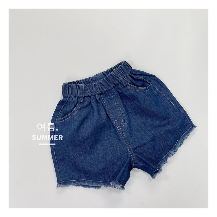 Denim Shorts For Children Korean Children'S Wear Western Style Fashionable All-Match Shorts For Boys And Girls Trendy - Image 2