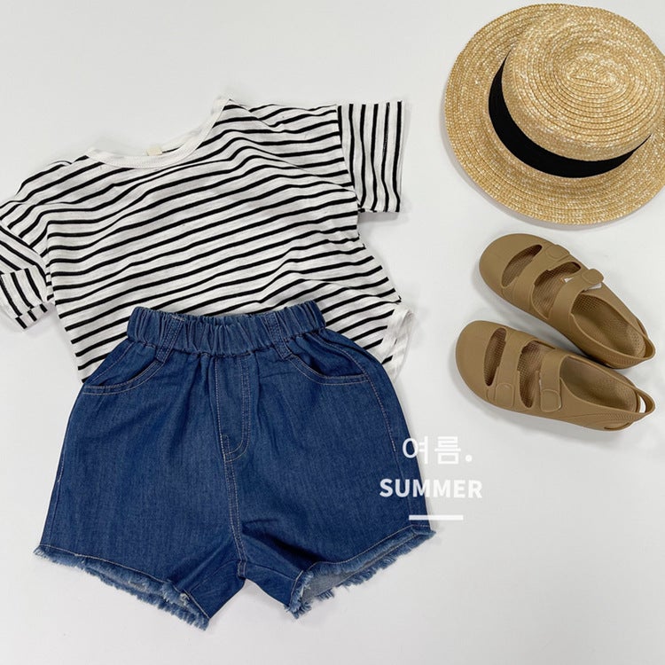 Denim Shorts For Children Korean Children'S Wear Western Style Fashionable All-Match Shorts For Boys And Girls Trendy - Image 5