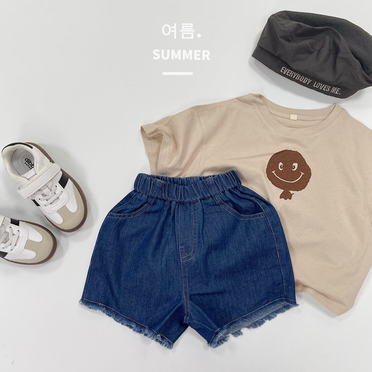 Denim Shorts For Children Korean Children'S Wear Western Style Fashionable All-Match Shorts For Boys And Girls Trendy - Image 4