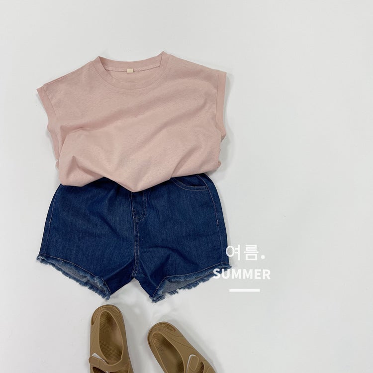 Denim Shorts For Children Korean Children'S Wear Western Style Fashionable All-Match Shorts For Boys And Girls Trendy - Image 3