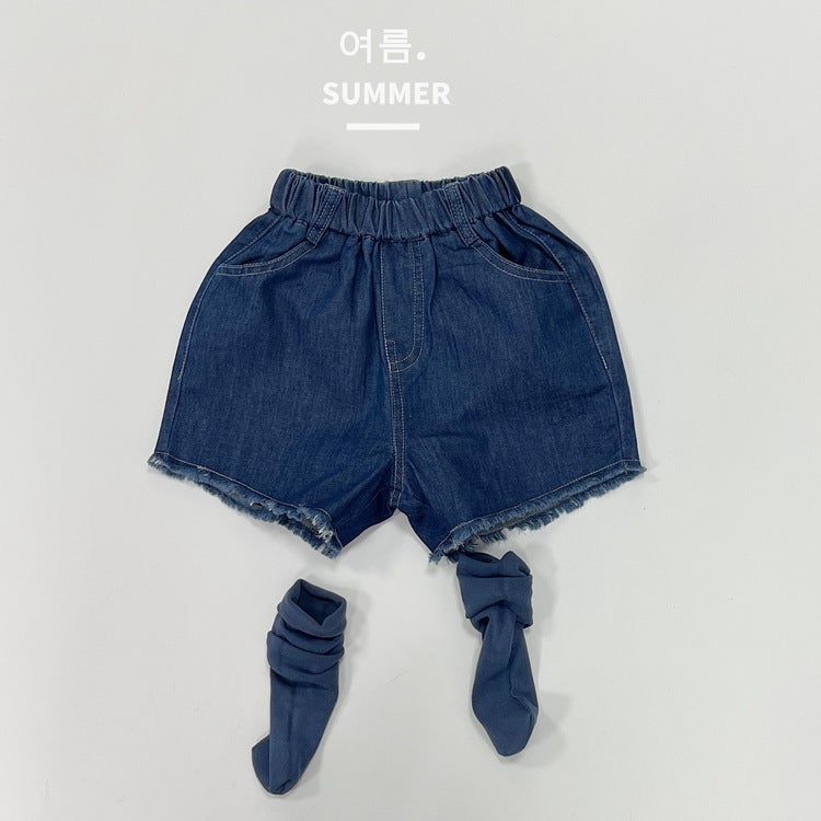 Denim Shorts For Children Korean Children'S Wear Western Style Fashionable All-Match Shorts For Boys And Girls Trendy - Image 1