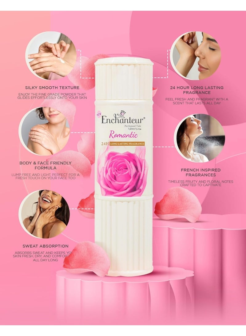 انشانتر قطعتين  من بودرة التلك المعطرة، 125 جرام، الرينج ,رومانتك - Image 3