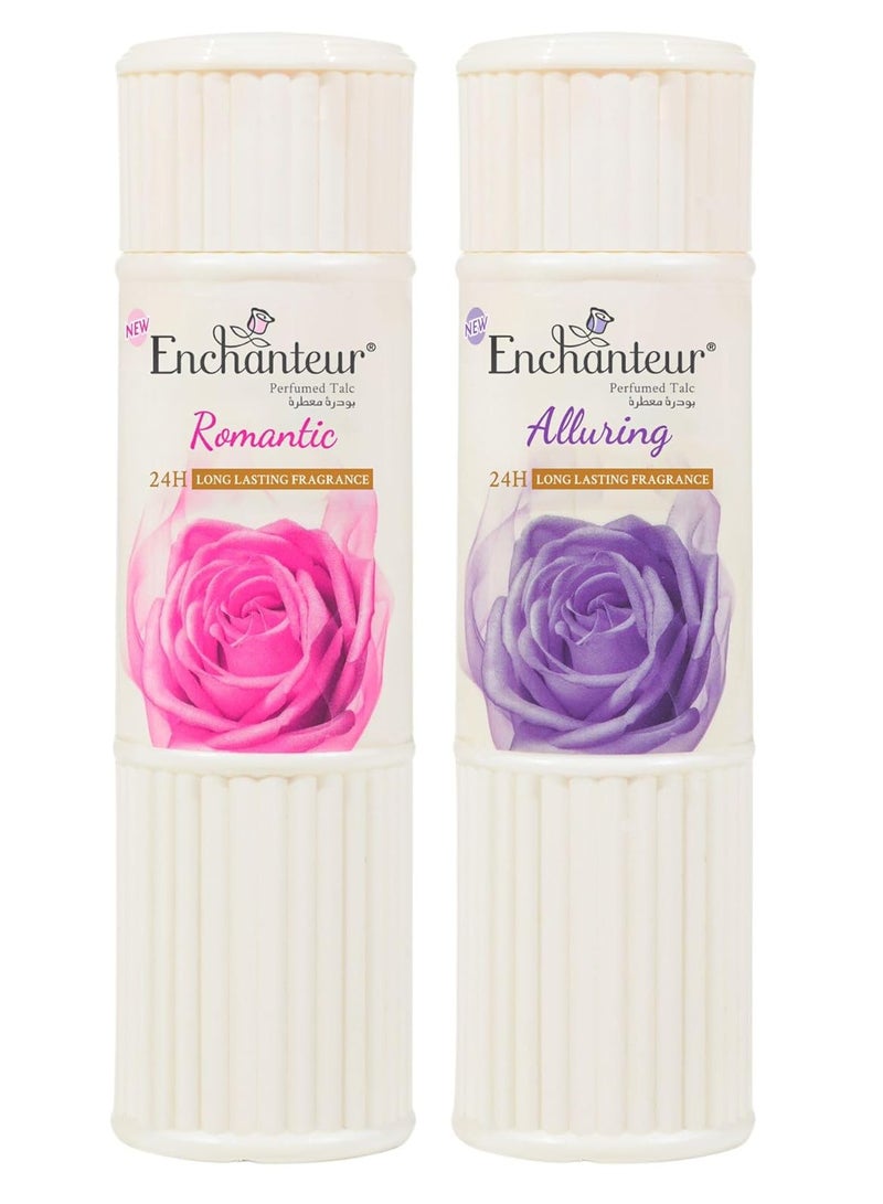 انشانتر قطعتين  من بودرة التلك المعطرة، 125 جرام، الرينج ,رومانتك - Image 1