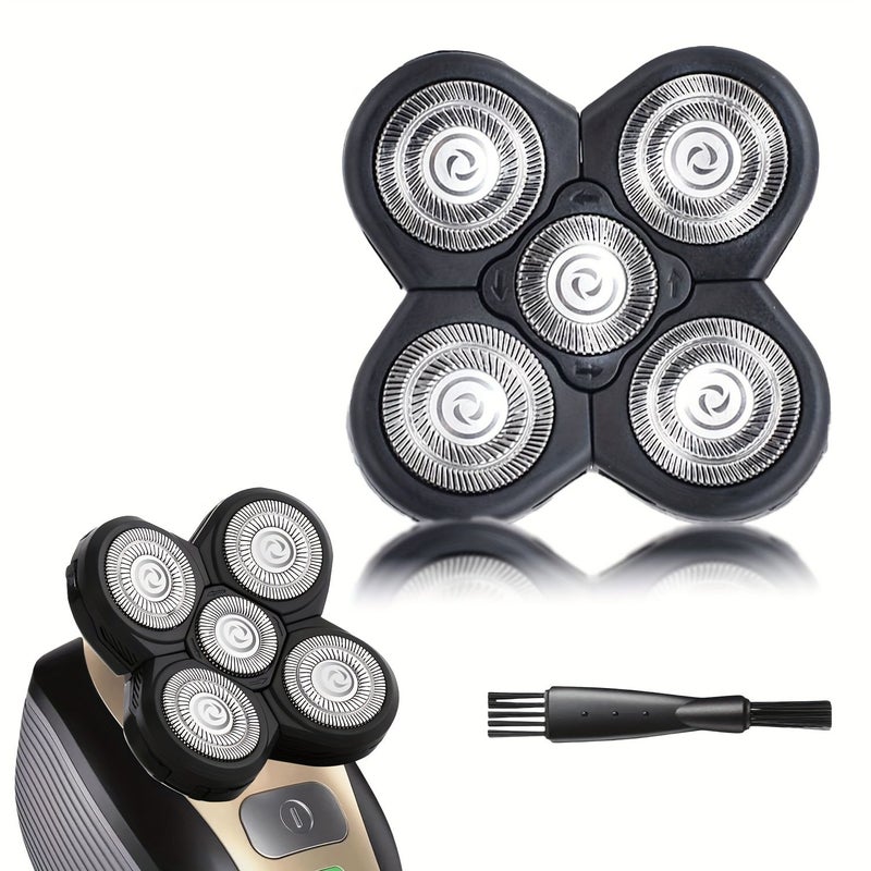 5 Blade Head Shaver Replacement Heads Refills 1pc For Bald Men Freedom Shaving Electric Razor For Head And Face - Image 1