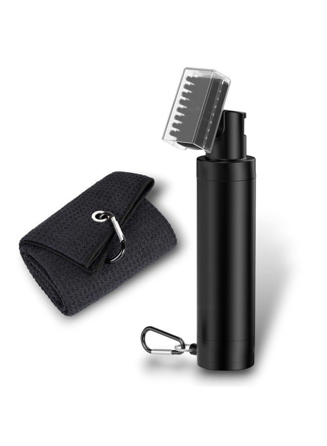 Elevate & Co. Golf Club Brush Plus Towel - Wet Cleaning Brush - Anti-Leak Design - Cleaning Kit Golf Accessories Pack - Brush with Nylon-Bristle Head - Pump for Easy Cleaning and Coverage - Towel Included - Image 1