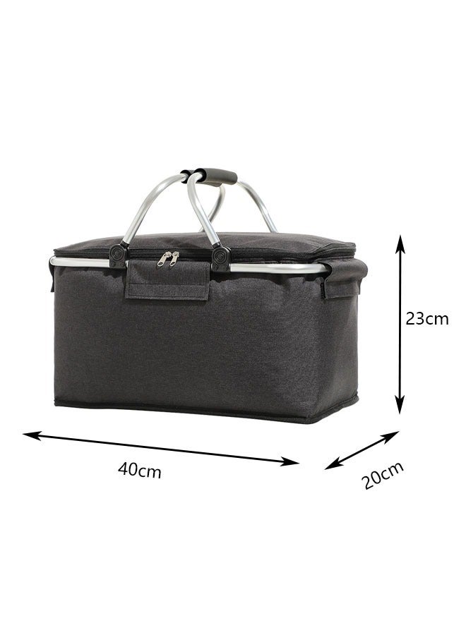 ZCM-HAPPY Outdoor Thermal Insulation Picnic Basket Foldable Portable Storage Basket - Image 3