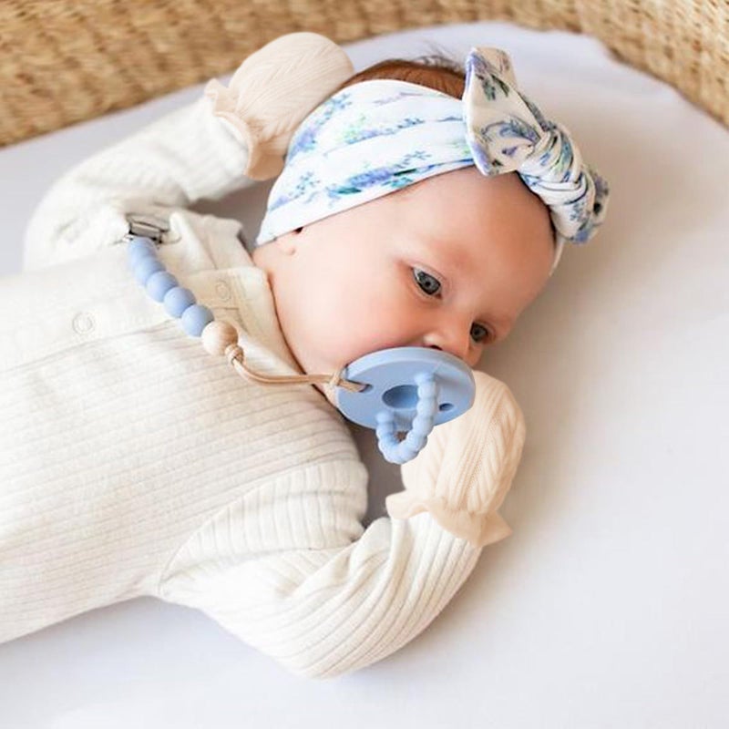 AQOKKA Newborn Receiving Blanket with Bow Hat Mittens Wooden Card Set Wheat-Pattern Newborns Toddler Baby Boy Girl Nursery Swaddle Wrap - Image 5