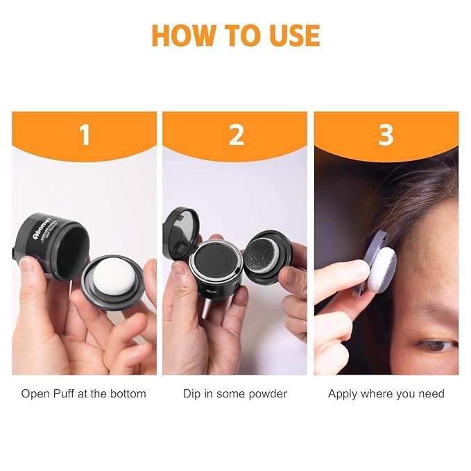 CHAMELI CHAMELI Natural Hairline Powder Hair Shading Sponge Pen Hairline Shadow Powder Stick Quick Root TouchUp Eyebrow Stamp Root Cover Up Eyebrow Stamp Root Cover Up Eyebrow Stamp Root Cover Up Root Touchup Hairline POWERFULL MODEL Black - Image 5
