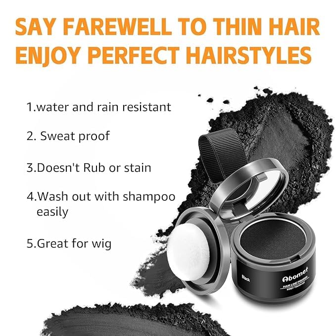 CHAMELI CHAMELI Natural Hairline Powder Hair Shading Sponge Pen Hairline Shadow Powder Stick Quick Root TouchUp Eyebrow Stamp Root Cover Up Eyebrow Stamp Root Cover Up Eyebrow Stamp Root Cover Up Root Touchup Hairline POWERFULL MODEL Black - Image 4