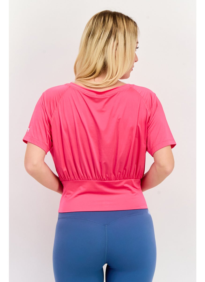PUMA Women Sportswear Fit Short Sleeve Training Top, Pink  - Image 3