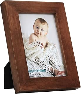 RPJC RPJC 3.5x5 inch Picture Frame Made of Solid Wood High Definition Glass for Table Top Display and Wall Mounting Photo - Image 1