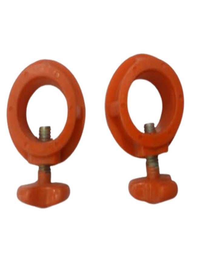 S4C PVC Round Gym Bar Rod Locks (Pack of 2) | Adjustable 25mm-28mm Size | Secure Grip Clips for Weightlifting Bars, Dumbbells & Fitness Equipment Accessories - Image 1