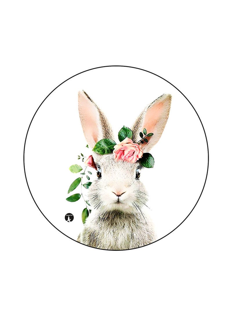 RKN A Rabbit Mouse Pad White