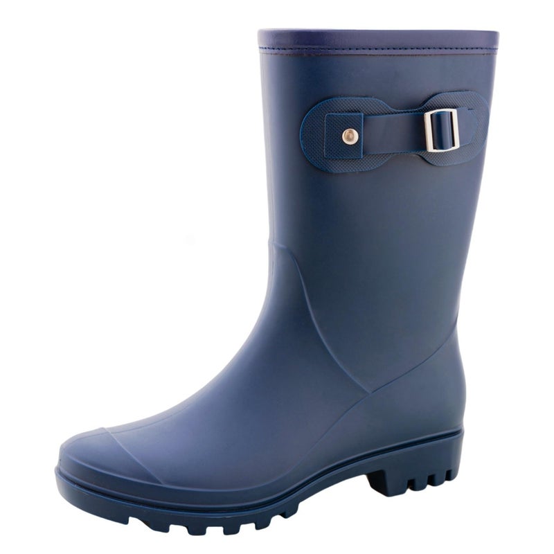 Fubotao Women's Mid Calf Rain Boots Waterproof Fashion Garden Shoes Anti-slipping Rainboots For Women Comfortable Insole Light Rain Shoes - Image 1