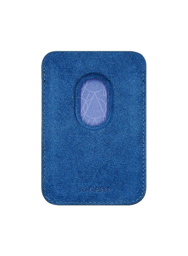 A-CASE Luxury Kadife Alcantara Leather Card Holder with Magnet for iPhone   2-3 Card Capacity - Image 1