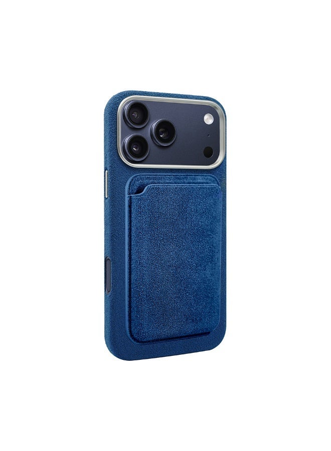 A-CASE Luxury Kadife Alcantara Leather Card Holder with Magnet for iPhone   2-3 Card Capacity - Image 3