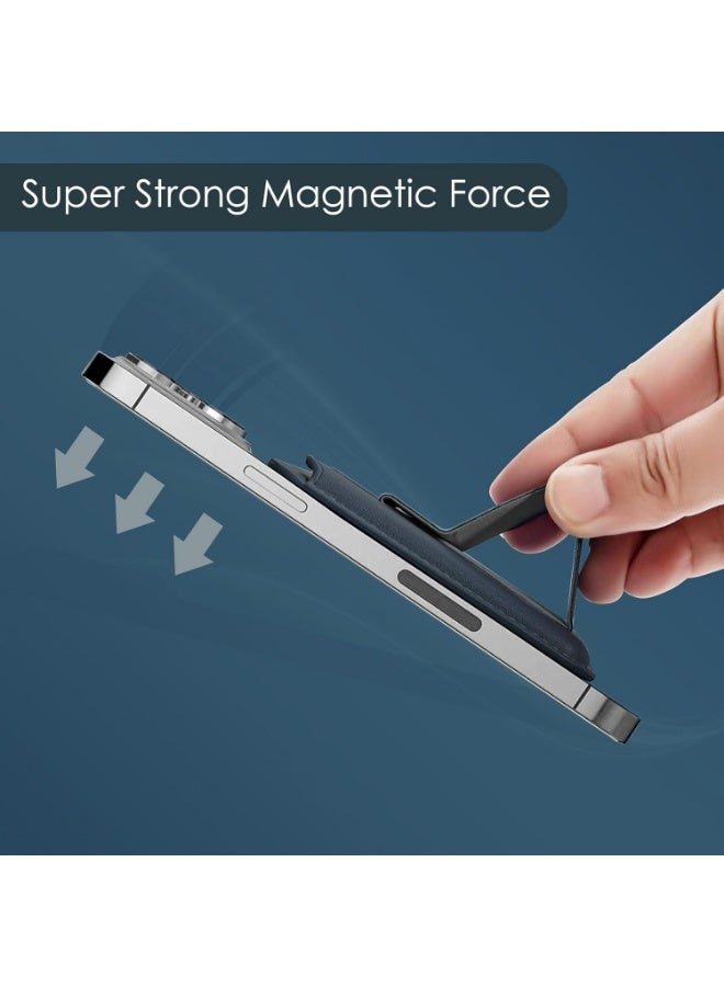 أي كيس محفظة هاتف مغناطيسية متوافقة مع MagSafe - حامل بطاقة مع دعم السيارة والمسند - Image 5