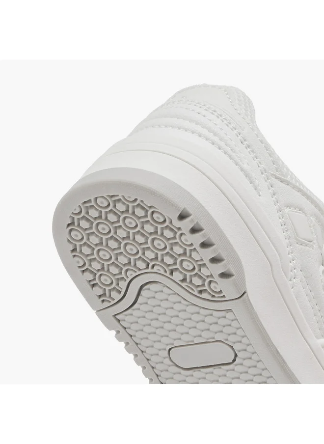 جونيورز Boys Panelled Sneakers with Hook and Loop Closure