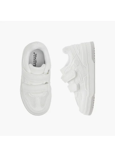 JUNIORS Boys Panelled Sneakers with Hook and Loop Closure