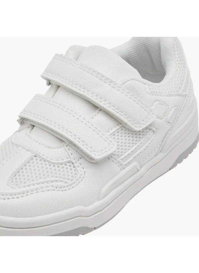 جونيورز Boys Panelled Sneakers with Hook and Loop Closure