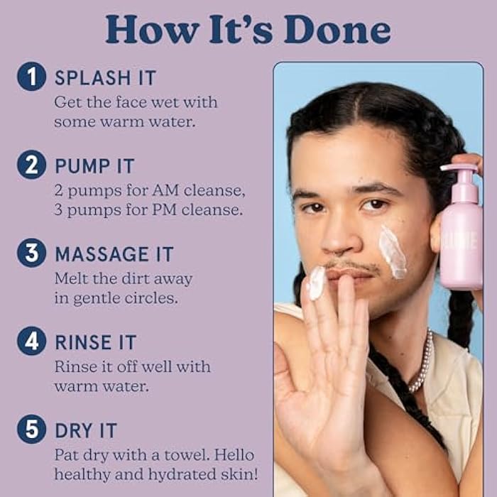 Blume Daydreamer Hydrating Face Wash for Women & Men - Gentle Facial Cleanser Enriched with Chamomile & Lavender to Soothe Skin - Non-Stripping Cream Face Cleanser for Sensitive Skin (4 oz) - Image 4