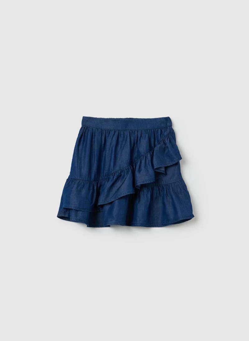 او في اس Ovs Kids Lyocell Skirt With Ruffles