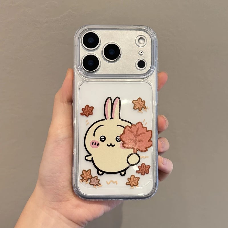 جراب هاتف Apple iPhone 17 Pro بتصميم كرتوني شفاف لطيف على شكل ورقة قيقب، جراب ناعم مقاوم للسقوط