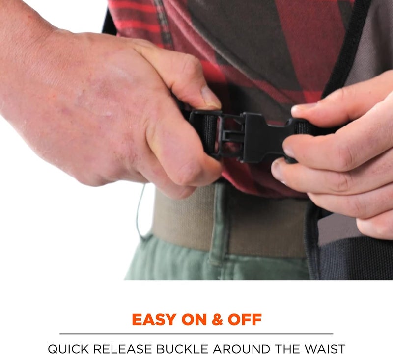 Ergodyne Arsenal 5704 Heavy-Duty Canvas Tool Apron with 22 Pockets, Adjustable, Gray - Image 4