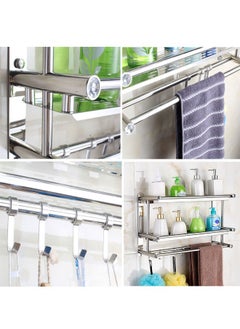 AGD Stainless Steel Wall-Mounted Towel Rack Silver  - Image 5