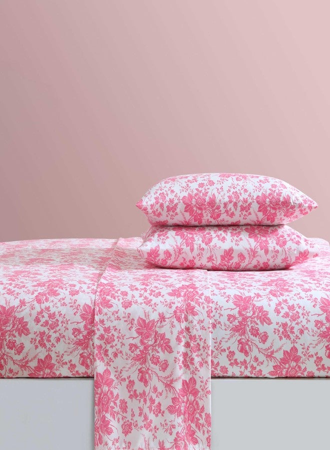 Betsey Johnson Betsey'S Toile Microfiber Pink 3 Piece Sheet Set-Twin - Image 5