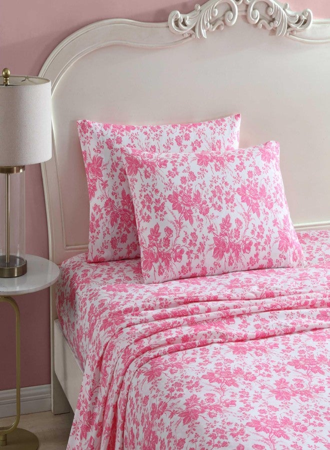 Betsey Johnson Betsey'S Toile Microfiber Pink 3 Piece Sheet Set-Twin - Image 2