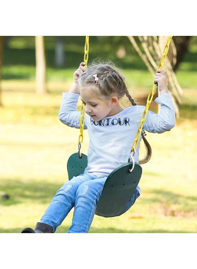Rainbow Toys Juegoal Heavy Duty Swings Seats Playground Swing Set Accessories Replacement with 66" Plastic Coated Chain and Snap Hooks, Great for Kids Adults Playground, Backyard and Playroom, Easy Install, 2 Pack  - Image 5