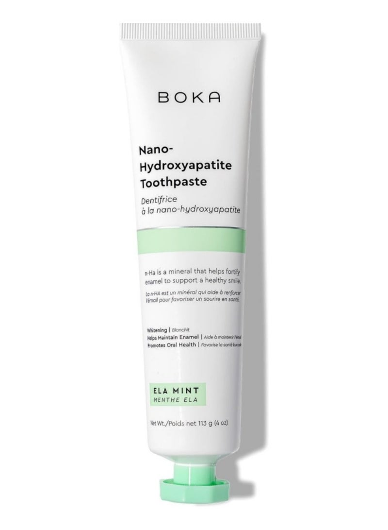 Boka Fluoride Free Toothpaste Nano Hydroxyapatite, Helps Remineralize, Appropriate for Sensitive Teeth, Whitening - for Adult, Kids Oral Care - Ela Mint Flavor, 4 Fl Oz 1Pk - Image 1