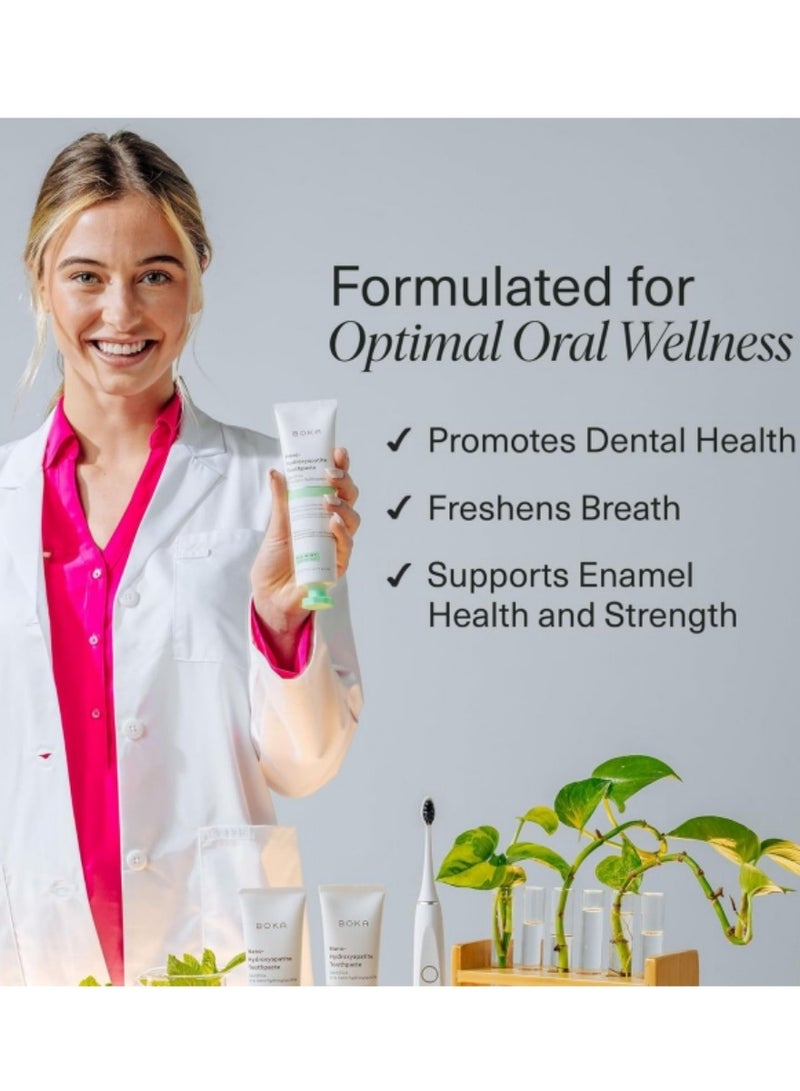 Boka Fluoride Free Toothpaste Nano Hydroxyapatite, Helps Remineralize, Appropriate for Sensitive Teeth, Whitening - for Adult, Kids Oral Care - Ela Mint Flavor, 4 Fl Oz 1Pk - Image 3