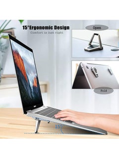 Generic 2-Pack Portable Invisible Laptop StandMini Alu minum Cooling Pad,Computer Keyboard Mount Kickstand,Ergonomic Lightweight Laptop Desk Stand for MacBook Pro/Air, Lenovo,12-17 Inches  - Image 4