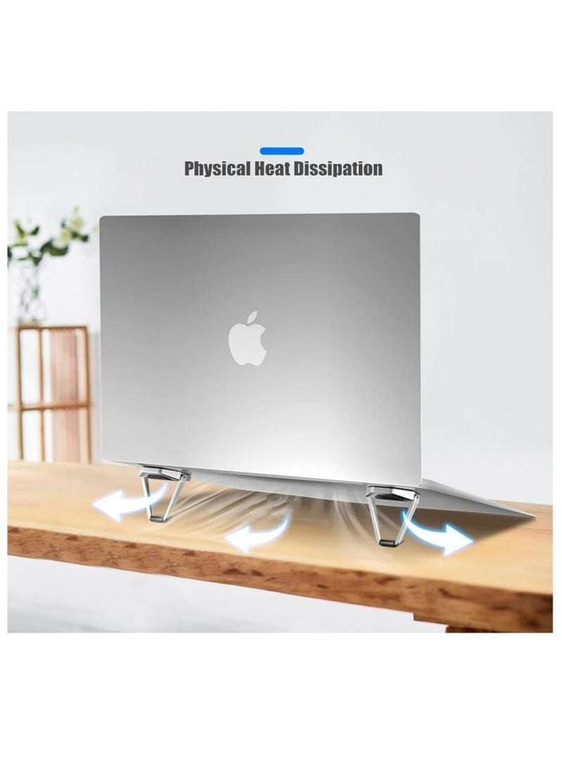 Sisily 2-Pack Portable Invisible Laptop StandMini Alu minum Cooling Pad,Computer Keyboard Mount Kickstand,Ergonomic Lightweight Laptop Desk Stand for MacBook Pro/Air, Lenovo,12-17 Inches - Image 2