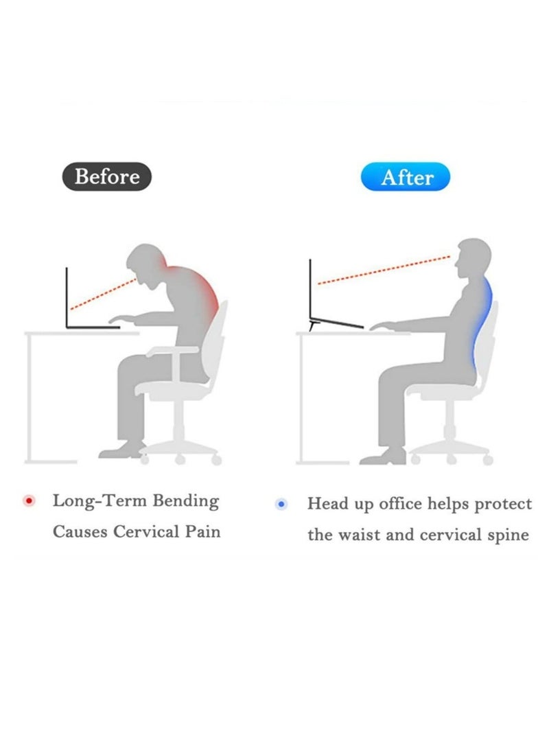 Sisily 2-Pack Portable Invisible Laptop StandMini Alu minum Cooling Pad,Computer Keyboard Mount Kickstand,Ergonomic Lightweight Laptop Desk Stand for MacBook Pro/Air, Lenovo,12-17 Inches - Image 5