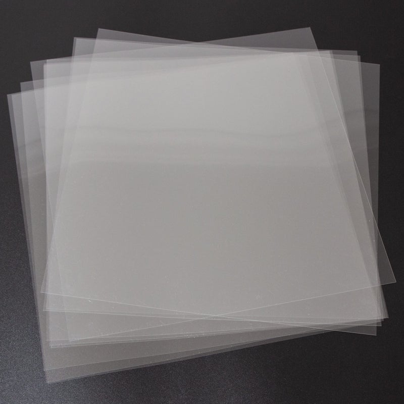 NEGLEX 75Mil Blank Mylar Sheet 10 Pack 12 X 12 Clear Plastic Sheet Clear Acetate Sheets for Cricut Stencil Plastic Sheets for Cutting Machine PET Stencil Material